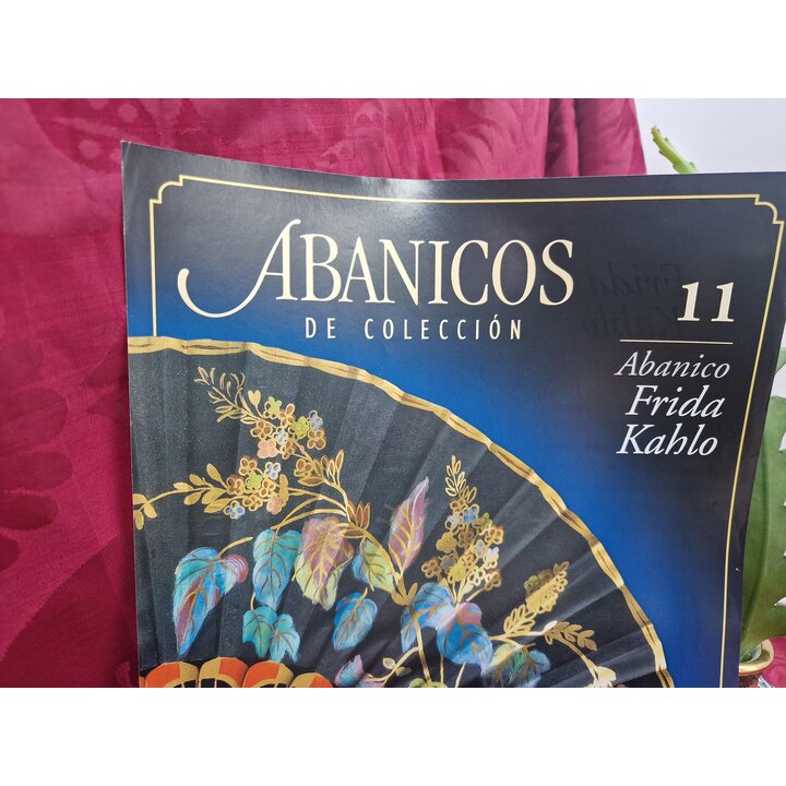 Kolekcjonerski Wachlarz i Ulotka, Planeta DeAgostini Abanicos de Coleccion Nr 11, Motyw Frida Kahlo, Vintage Drewno i Tkanina
