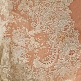 アンティーク リネン 寝具セット シーツ 枕カバー カラサンツ バルセロナ ブリュッセルレース 手刺繍 婚礼 225x300cm