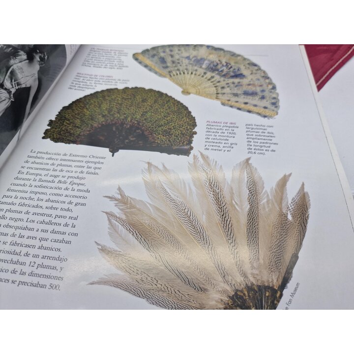 Zestaw Wachlarz Vintage Planeta DeAgostini 2003 Nr 20 Maria de las Mercedes Drewniany Rzezbiony z Magazynem i Wkladka