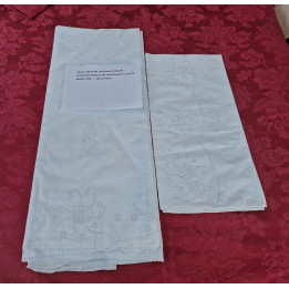 Antieke Franse Beddengoed Set 1910 | Handgeborduurd