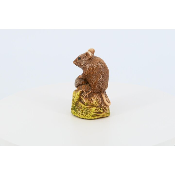 Статуэтка Мышь на Грибе Stonecraft Staffordshire Англия, Расписанная Вручную Фигурка из Каменной Смолы, Коллекционный Винтаж 199