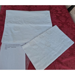 Antique 1910 French Monogrammed Cotton Bedding Set