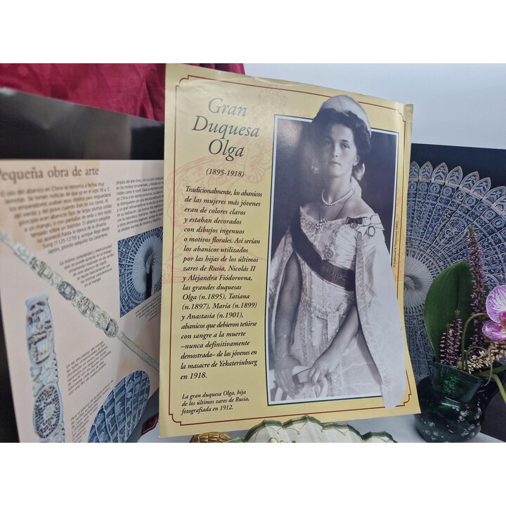 Lequoque Leque Dobrável, Planeta DeAgostini Abanicos de Colección N 28 Gran Duquesa Olga, Set Revista Folheto 2003