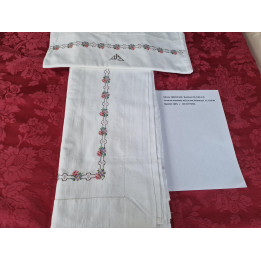 Antikes französisches Bettwäsche-Set 1910er, Monogramm GA