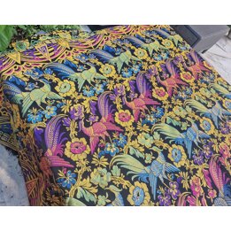 Colcha Jacquard Vintage, Cubrecama de Seda e Algodao, Manta Tapecaria com Franjas, Pavao, Decoracao Quarto Seculo XX