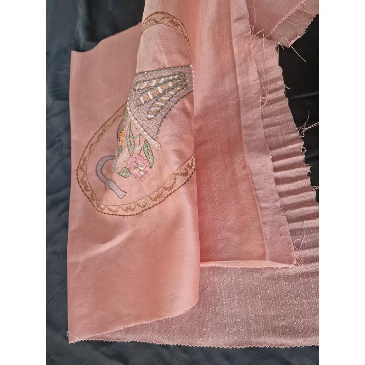Valencian Regional Skirt Fabric Cut, Applique Embroidery Medallion 50x85 cm, DIY Pillow Tapestry Panel