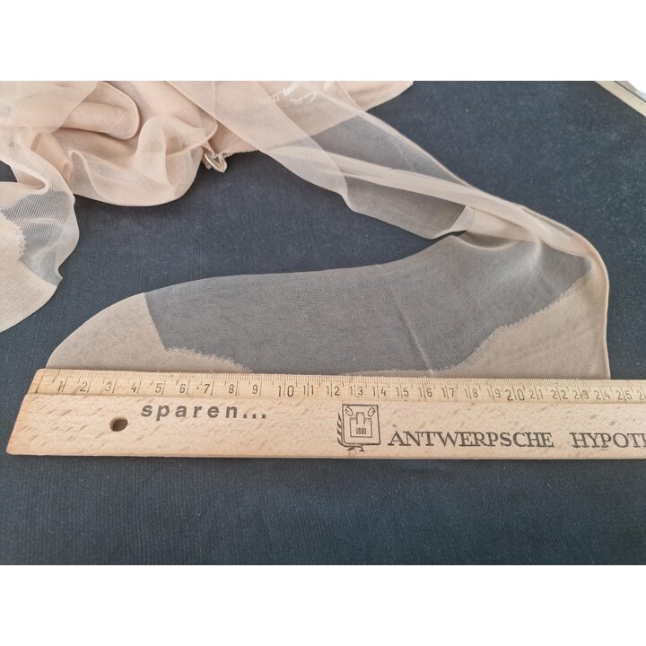 Meias Vintage Nylon Duncan Anos 50 Com Costura DuPont 15 DEN GG 60 Tamanho 9,5 Embalagem Original