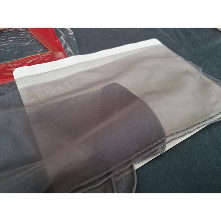 Vintage 1950s Sea Breeze Fully Fashioned Nylon Stockings, DuPont 51 Gauge 15 Denier Grey Seamed Hosiery, Deadstock NOS