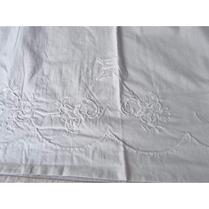 Vintage French Bedding Set 1910 - Monogrammed Cotton