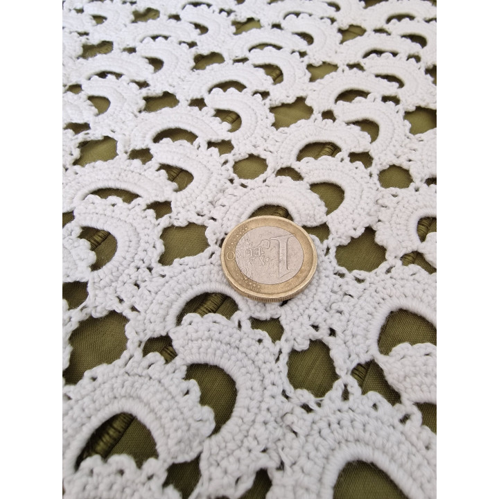 Vintage Katoenen Sprei met Kant - Jaren 50
