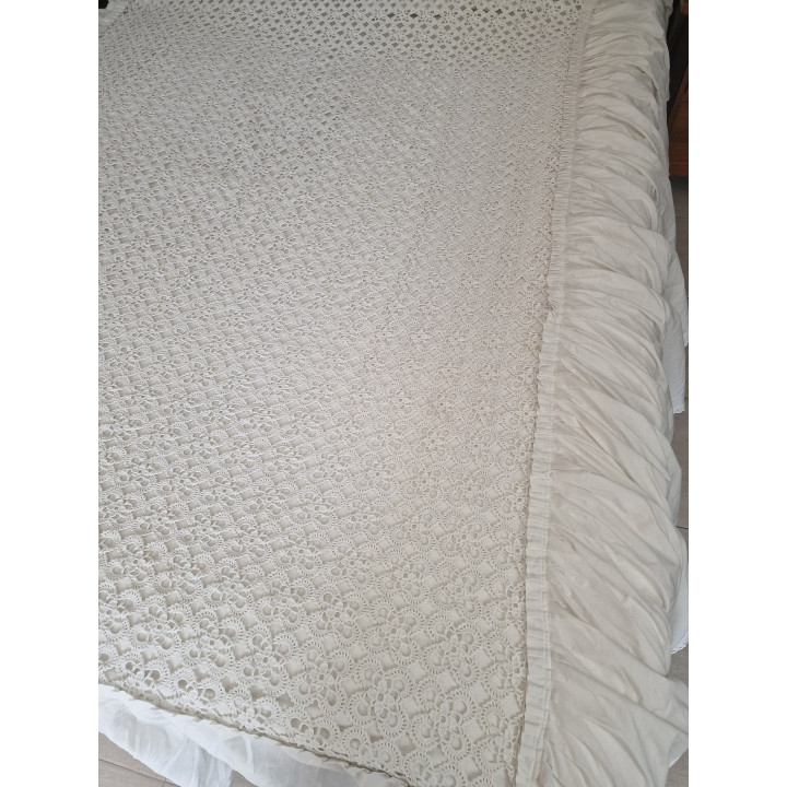 Colcha de encaje artesanal años 50 - Ganchillo manual