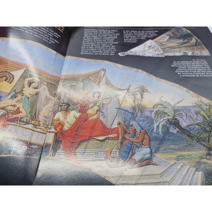 Houten Waaier en Tijdschrift Nr 29 Planeta DeAgostini Abanicos de Coleccion Koningin Maria Cristina Vintage 2003