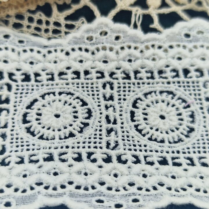 Antique Lace Textile Kit with 19th Century Linen and Silk Mantilla