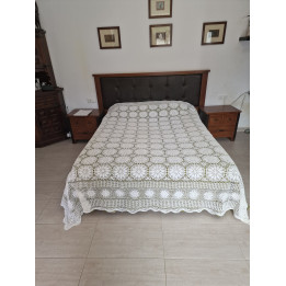 Colcha de Crochê Antiga Anos 30 — 250x270 cm
