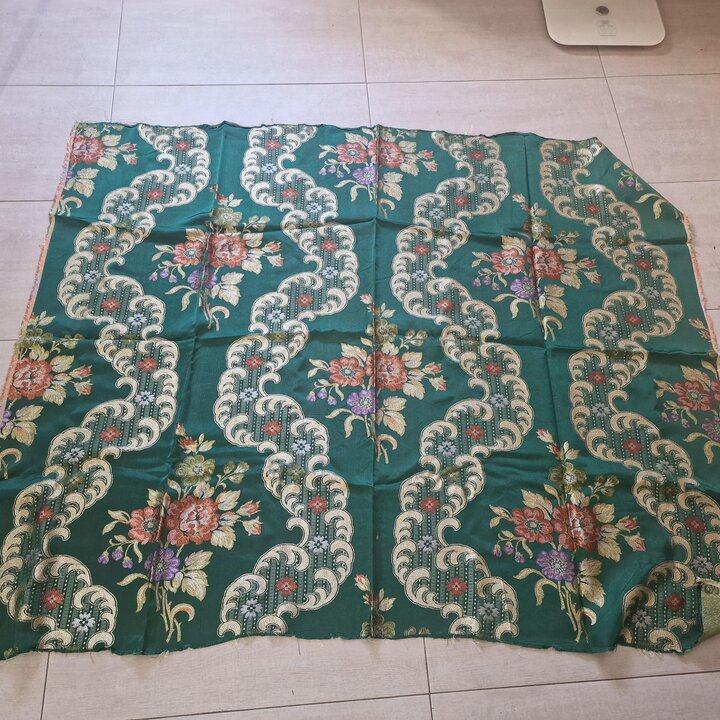 Valencian Jacquard Silk Blend Fabric Pieces for Craft and Restoration