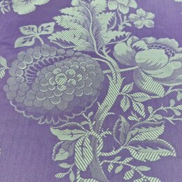 Lot de Tissu Jacquard Floral Violet 80x155cm et 220x155cm