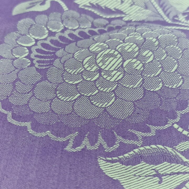Set Jacquard Stoff Floral Lila 80x155cm und 220x155cm
