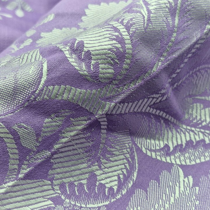Set di Tessuto Jacquard Floreale Viola 80x155cm e 220x155cm