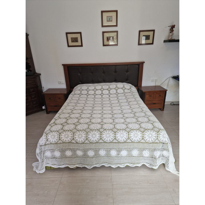 Antyczna Kapa Szydełkowa lata 30. — 250x270 cm