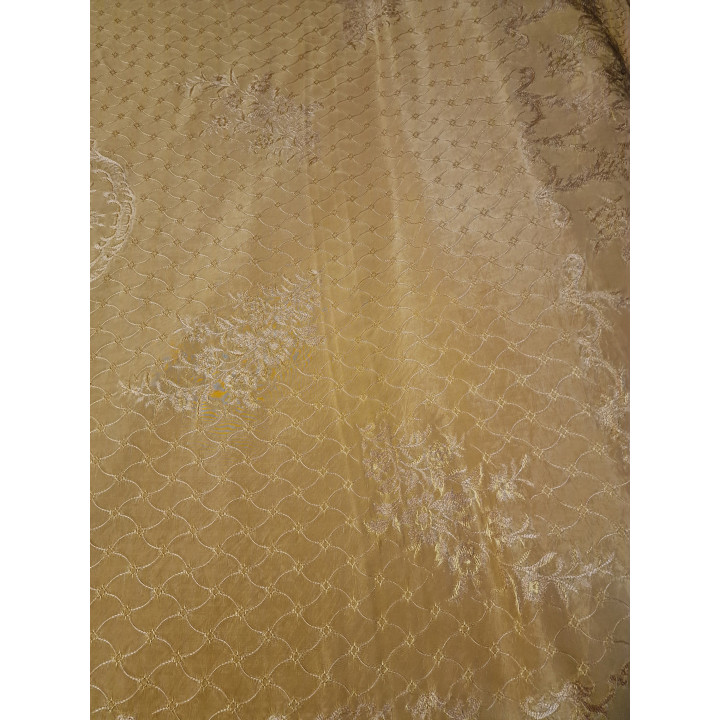 Vintage Spanische Damast-Tagesdecke Gold - 1950er Jahre