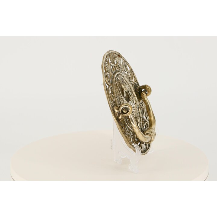 Llamador de puerta vintage Garuda, latón plateado, Indonesia, 16,5 cm