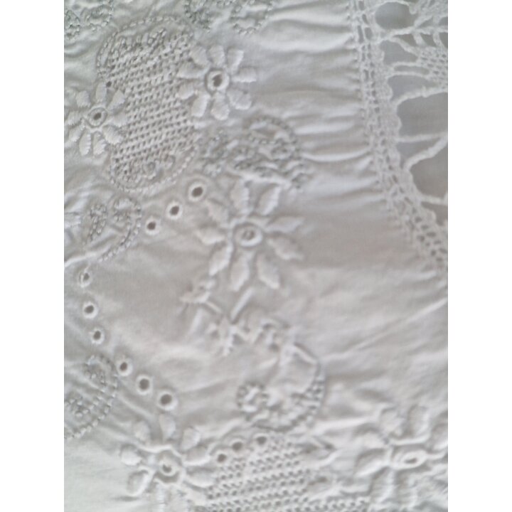 Set Lenzuola Vintage in Cotone con Pizzo a Tombolo e Ricamo, Lenzuolo 240x220 cm e Federa 40x170 cm, Biancheria Meta XX Secolo
