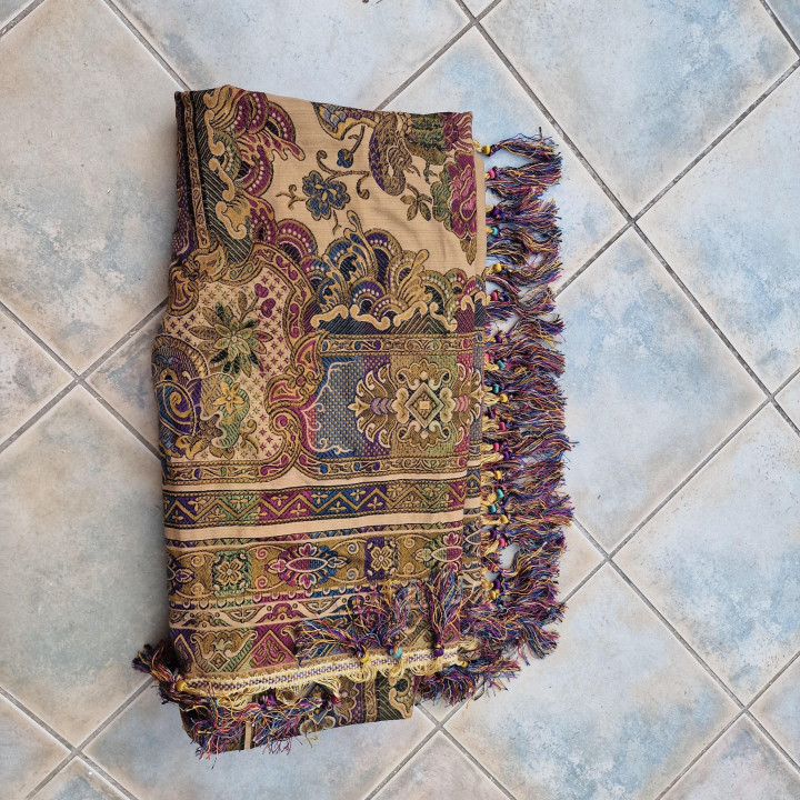 Colcha Jacquard Chinoiserie Belle Époque (1900) | Têxtil Antigo