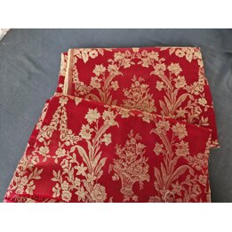 Tecido Brocado Valenciano Vintage, Painel Saia Fallera 1960, Viscose Algodão Fio Metálico, 90x120 cm, Retalho Traje Regional Esp