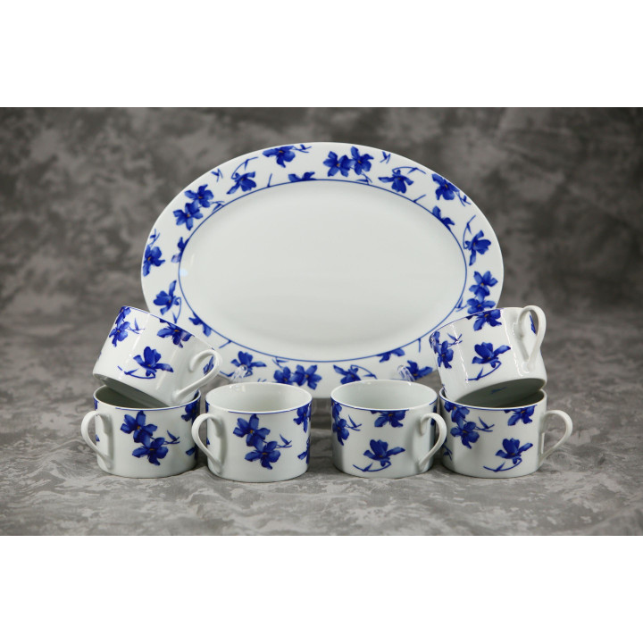 Conjunto de Porcelana Vista Alegre 7 peças - Azul Cobalto