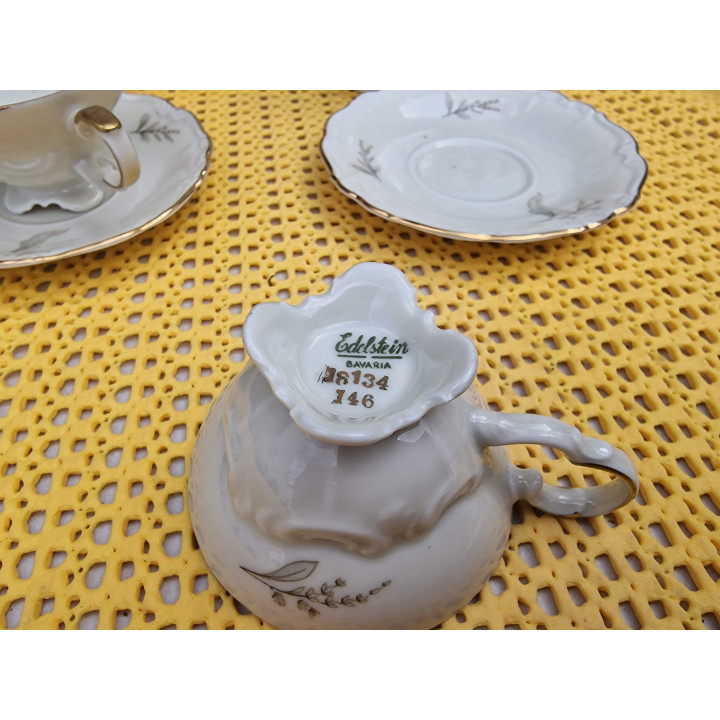 Vintage Edelstein Bavaria Koffieset - Porselein Jaren 70