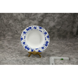 Vista Alegre Porcelain Soup Plate - Blue Floral