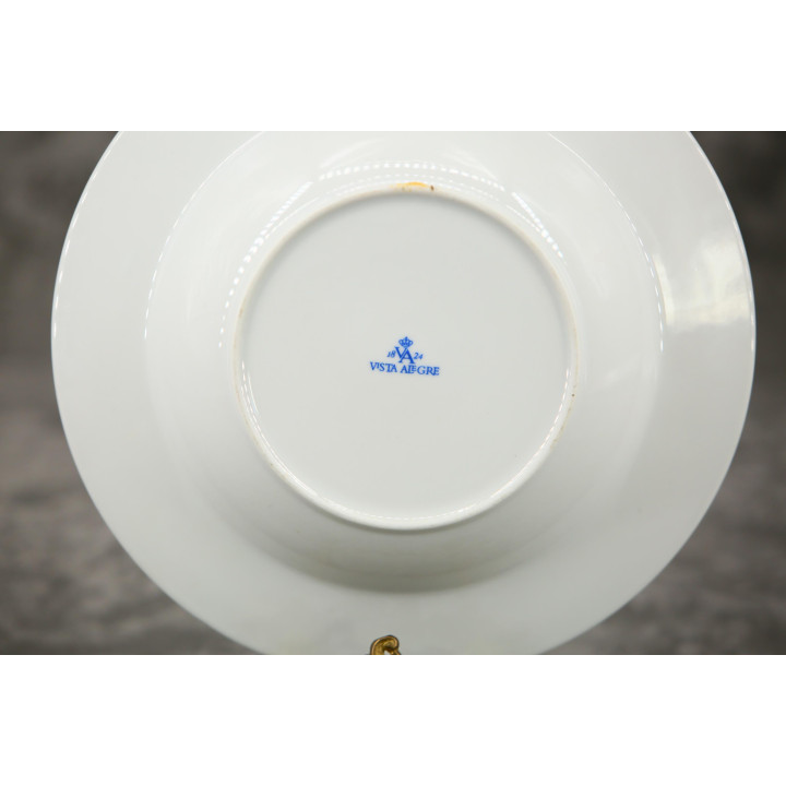 Vista Alegre Porcelain Soup Plate - Blue Floral