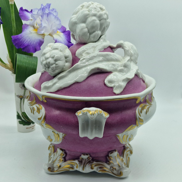 Grande zuppiera in porcellana Hispania Valencia, 1950 circa