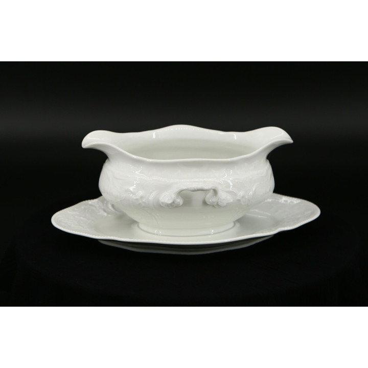 Salsera Rosenthal Años 20 - Porcelana Blanca Rococó