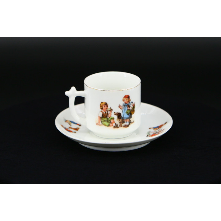 Juego Taza y Plato Eamag Selb 1920 - Escenas Infantiles