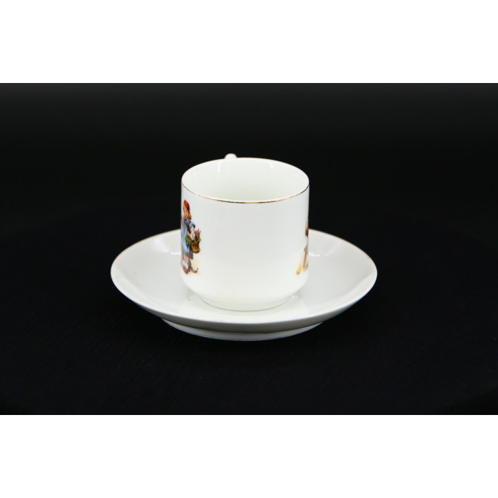 1920s Eamag Selb Porcelain Cup & Saucer - Children Scenes