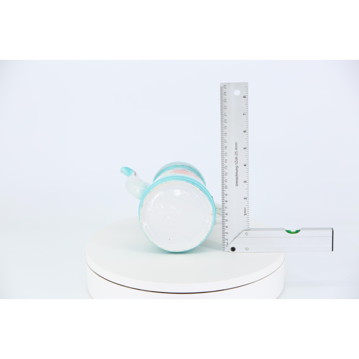 Cafetière Vintage en Métal Émaillé Années 50 - Turquoise