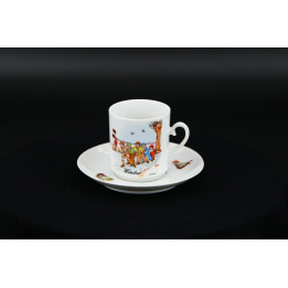 Set Tazza e Piattino in Porcellana Kronester Baviera Anni '60