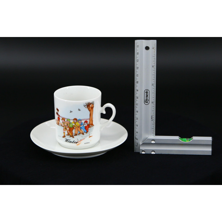 Conjunto Chávena e Pires Porcelana Kronester Baviera Inverno