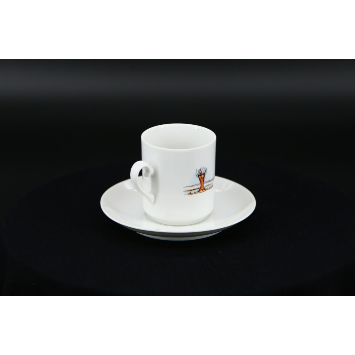 クロネスター・ババリア 磁器 カップ＆ソーサー 冬の情景 1960年代
