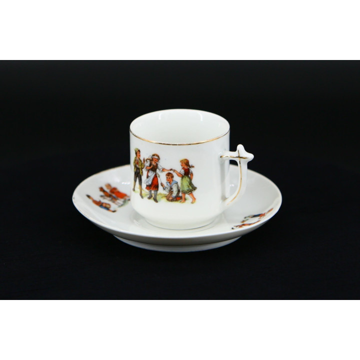 Xícara e Pires de Porcelana Eamag Baviera - Década de 1940