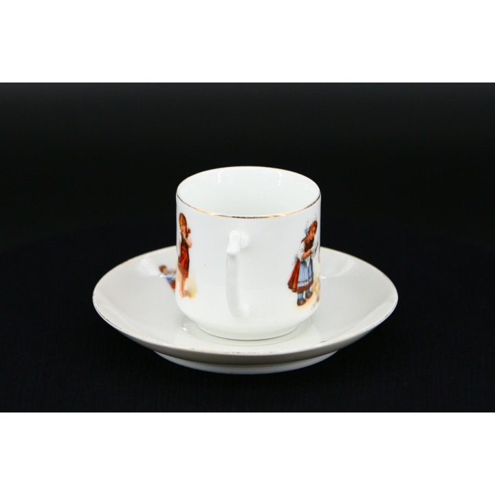 Set Tazza e Piattino Emag Bavaria 1920 | Porcellana Vintage
