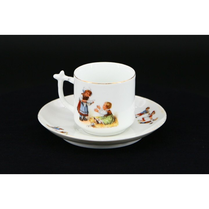 Xícara e Pires Emag Bavaria anos 20 | Porcelana Alemã Vintage