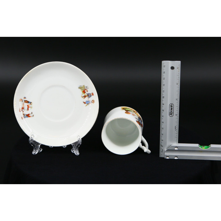 Set Tazza e Piattino Emag Bavaria 1920 | Porcellana Vintage