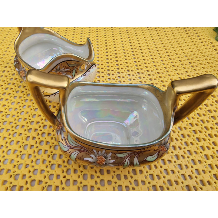 Conjunto de Porcelana Limoges T&V: Leiteira e Açucareiro 1900