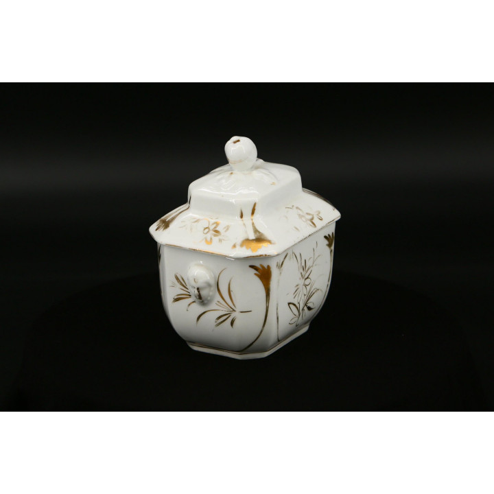 Limoges Porseleinen Suikerpot William Guerin & Co, 19e eeuw