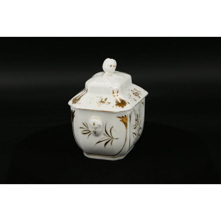 Limoges Porseleinen Suikerpot William Guerin & Co, 19e eeuw