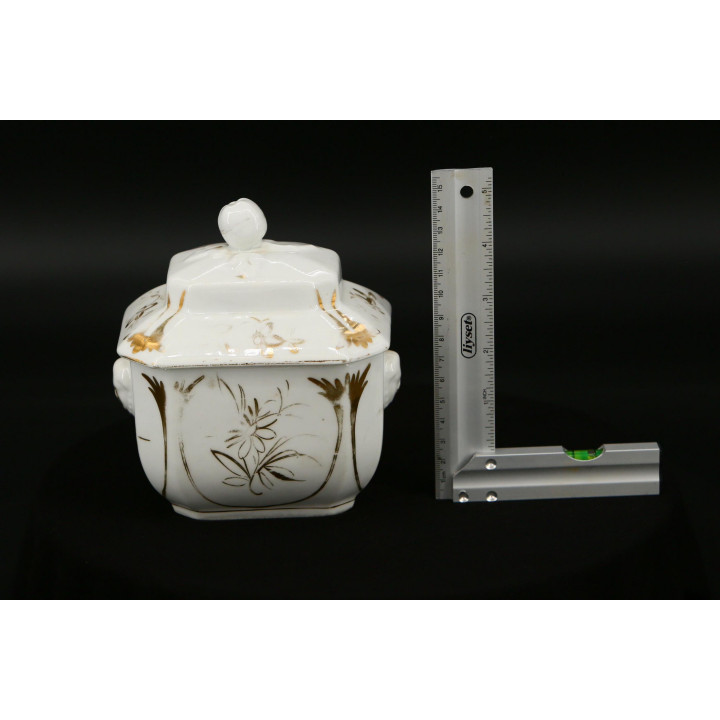 Limoges Porseleinen Suikerpot William Guerin & Co, 19e eeuw