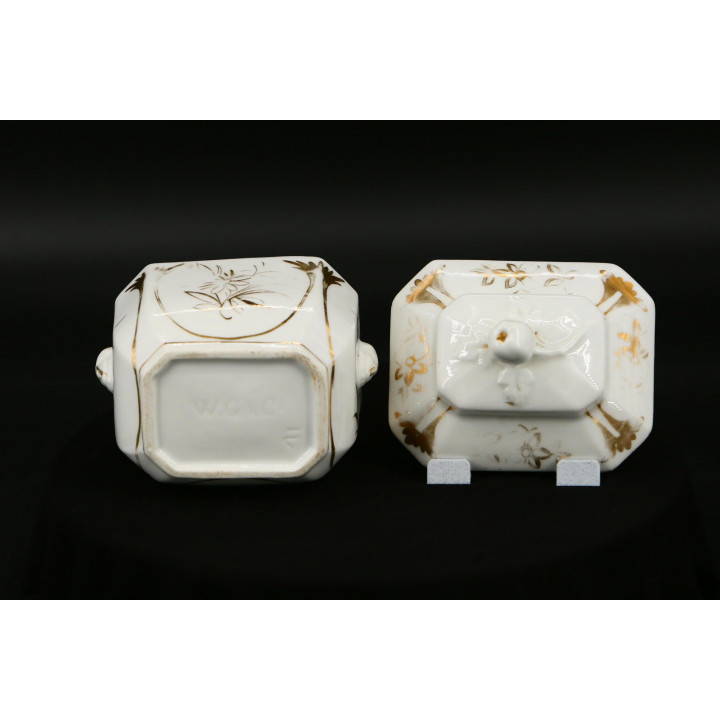 Sucrier en Porcelaine de Limoges William Guerin & Co, XIXe s.