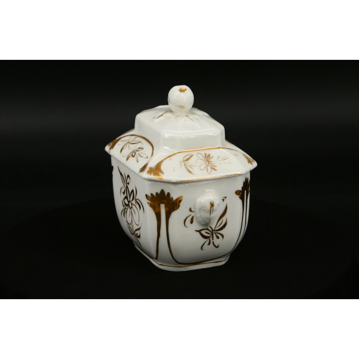 Сахарница William Guérin Limoges, фарфор, XIX век